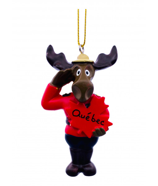 Mountie Moose Saluting Ornament