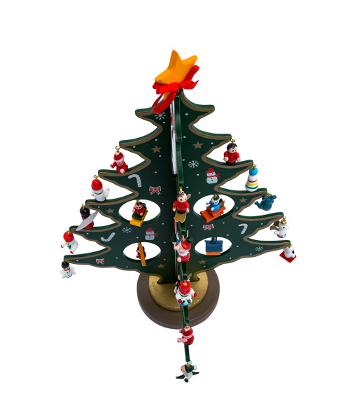 Wood Tree with Mini Ornaments