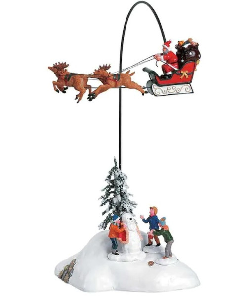 Pièce de table musicale animée, Père Noël arrive en ville