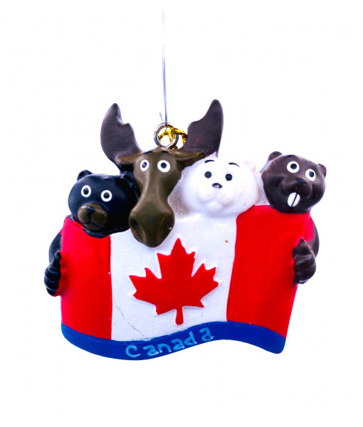 Canada Flag and Animals Ornament