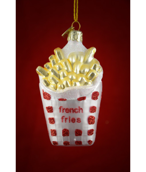 Glass ornament, Classic French Fries, 3