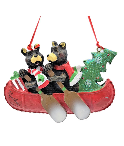 Ornament, Canoe with two bears