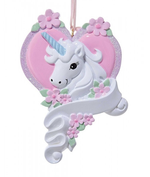 Unicorn in Heart Ornament
