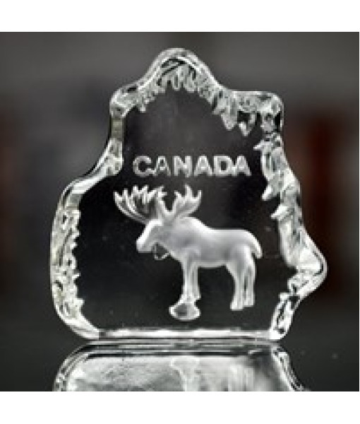 Crystal Etched Canada Moose