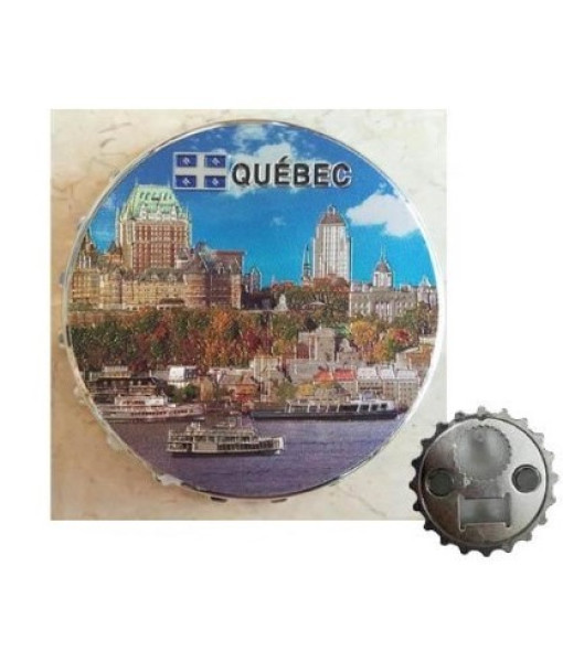 Bottle opener, fridge magnet, souvenir of the city of Quebec
