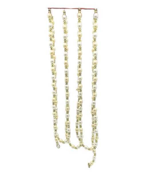 9' Ivory/gold Beads Garland