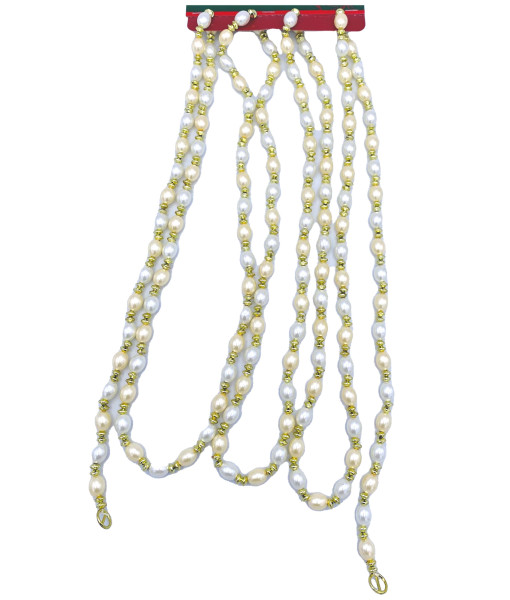 9' Ivory/gold Beads Garland