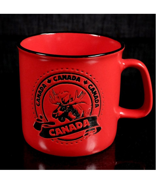 Souvenir Mug Canada Moose Red, 10oz