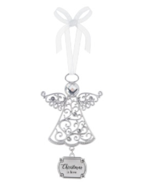 Zinc Angel ornament, With message (Xmas Miracles) 3