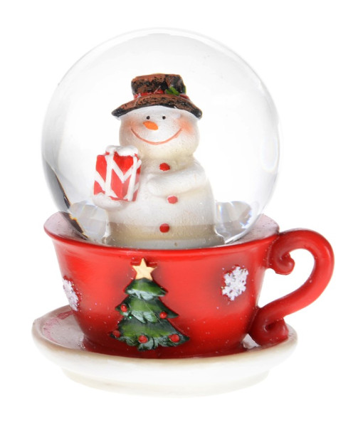 Snowman Teacup Snowglobe
