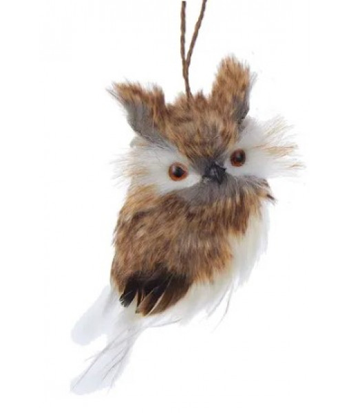Brown Eared Owl Ornament