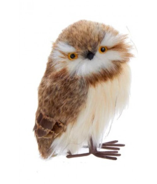 Plush Brown Owl Ornament