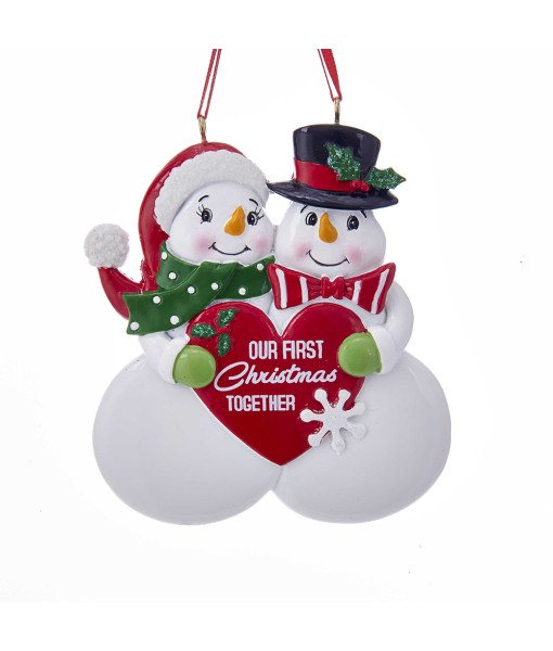 ''1st Christmas Together'' Snowmen Couple Ornament