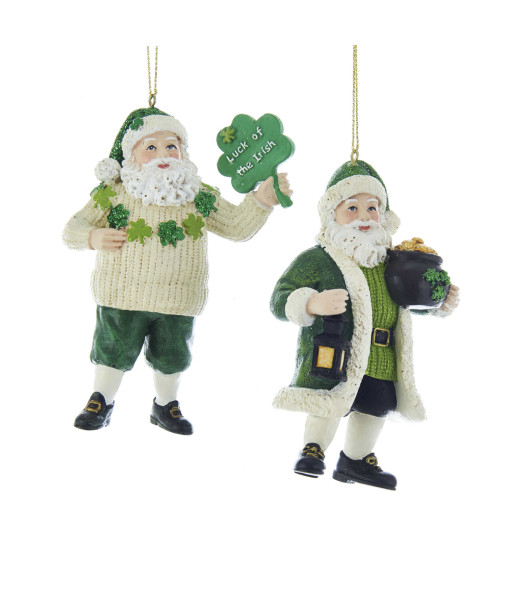 Santa Ornament Luck Of Irish