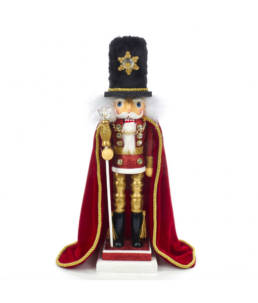 Red and Gold Nutcracker with Cape