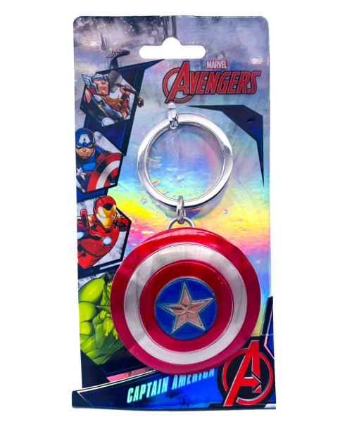 Keyring Captain America Shield Pewter