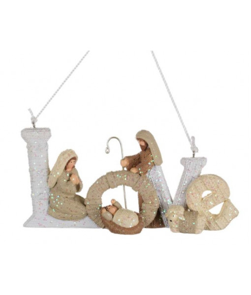 Knit Style Love Holy Family Ornament