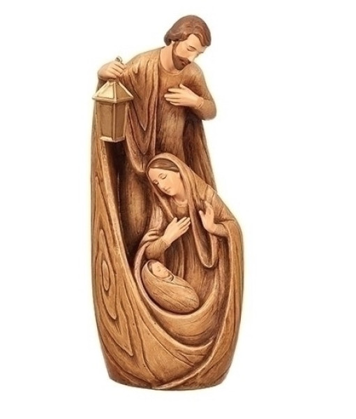 Wood Carved Holy Family, 12