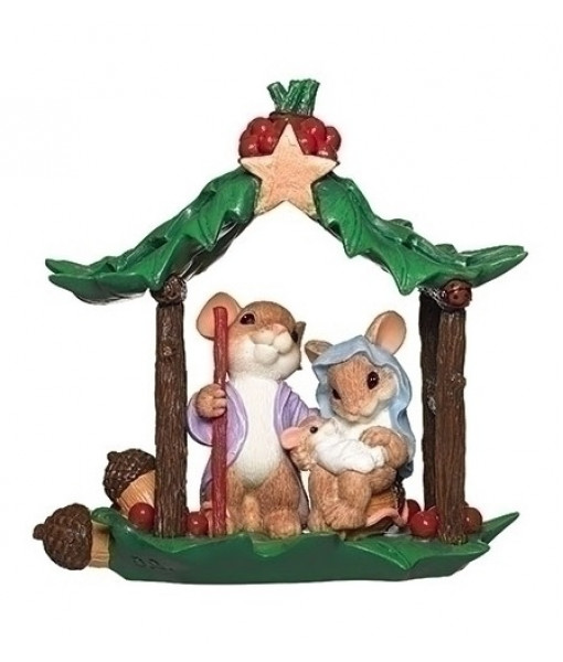 Charming Tails Collection Mouse Holy Family