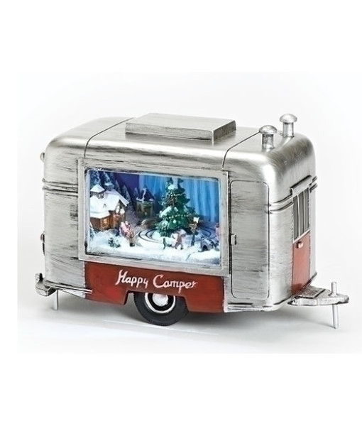 Table piece, Airstream style caravan, musical, animated, LED lighting