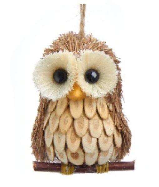 Wood Owl Rockefeller Ornament