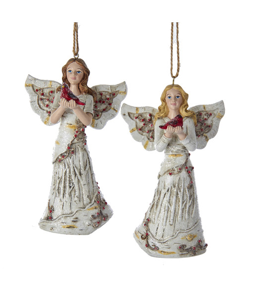 Ornement ange avec cardinal