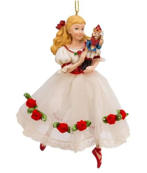 Clara with Red Roses Ornament