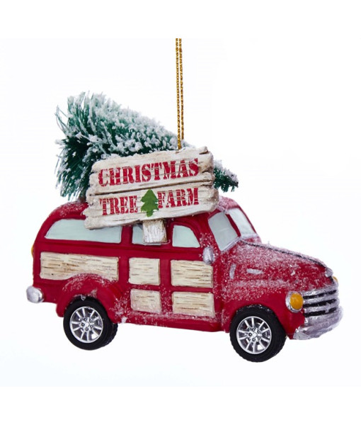 Red Truck with ''Christmas Tree Farm'' Ornament