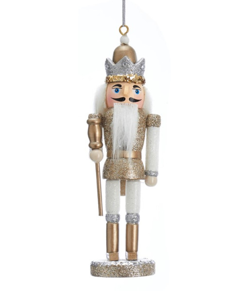 Gold with Silver Crown Nutcracker Ornament