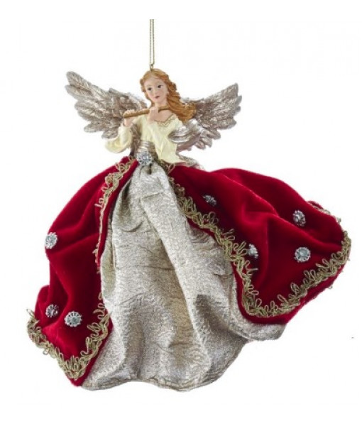 Ruby and Platinium Angel Ornament