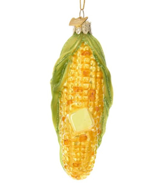 Glass Corn On The Cob Ornament