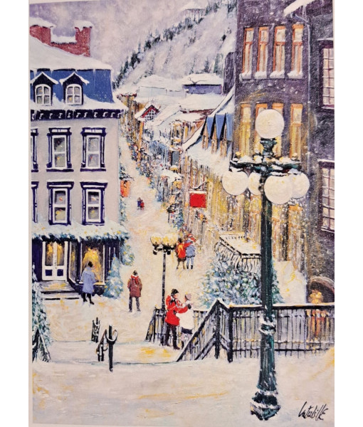 Post Card, Souvenir of Quebec, Winter Scene, 