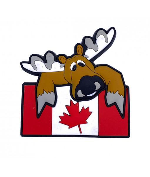 Canada Flag Moose Rubber Magnet