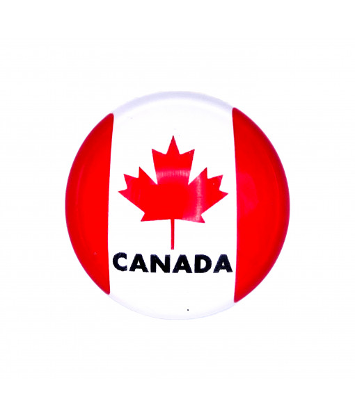 Glass Canada Flag Magnet