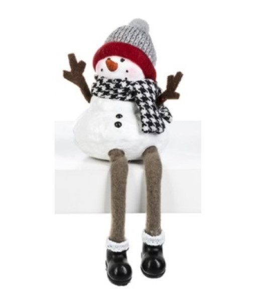 Dangling legs, Cosy Snowman, Shelf decoration