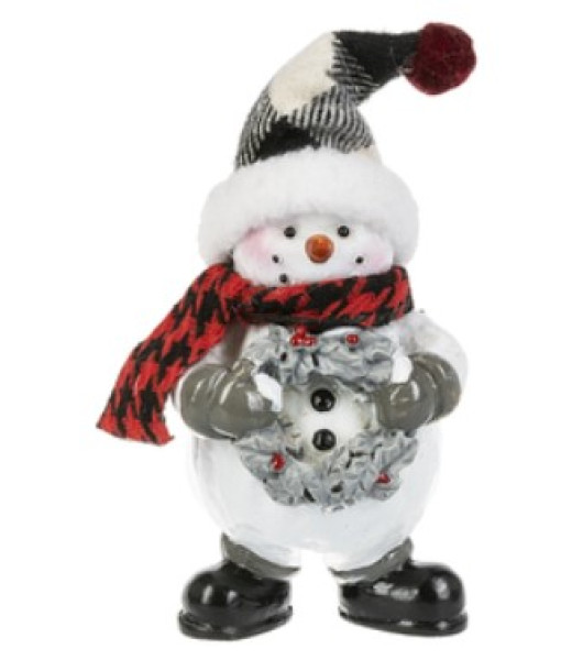 Cozy snowman with garland, table decoration, 4