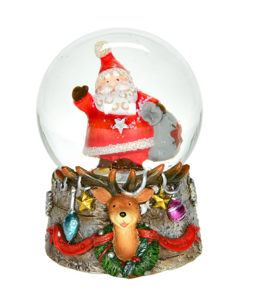 Santa with Sack Mini-Snowglobe