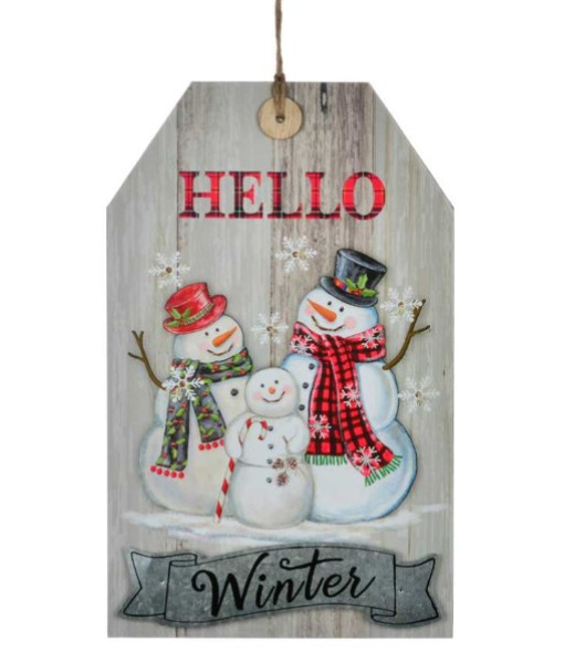 Hello Winter Snowmen Ornament