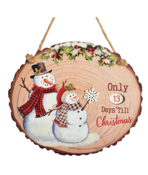 Countdown Plaque with Snowmen Ornament