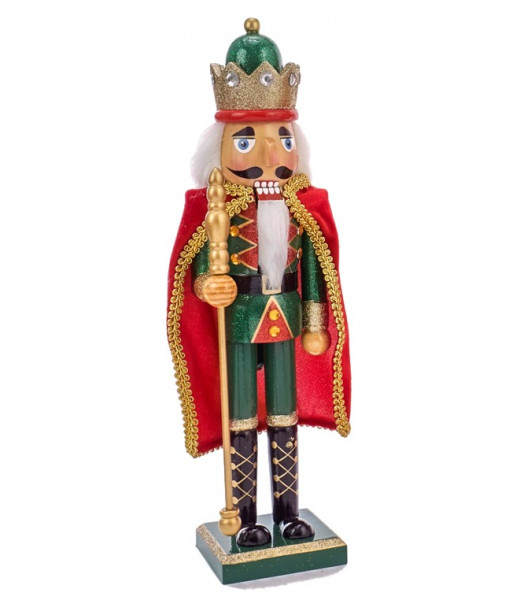 Green Nutcracker with Red Cape