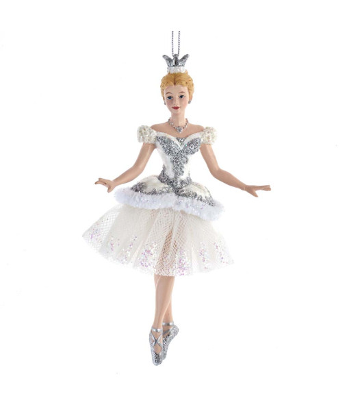 Ornament, The Snow Queen ballerina, with sparkling tutu