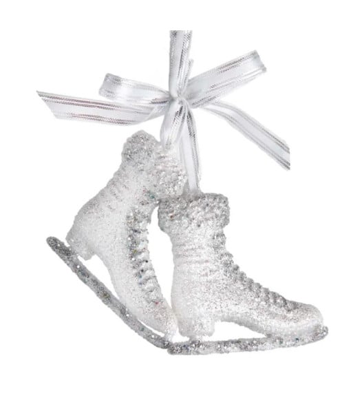 Patins à glace avec décoration pailletée