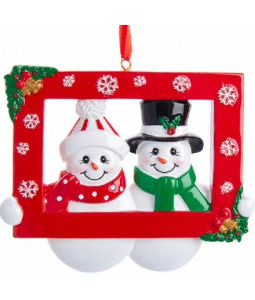 Snowmen Couple Ornament