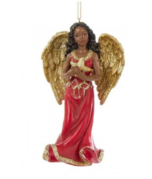 Red Angel with Gold wings Ornament