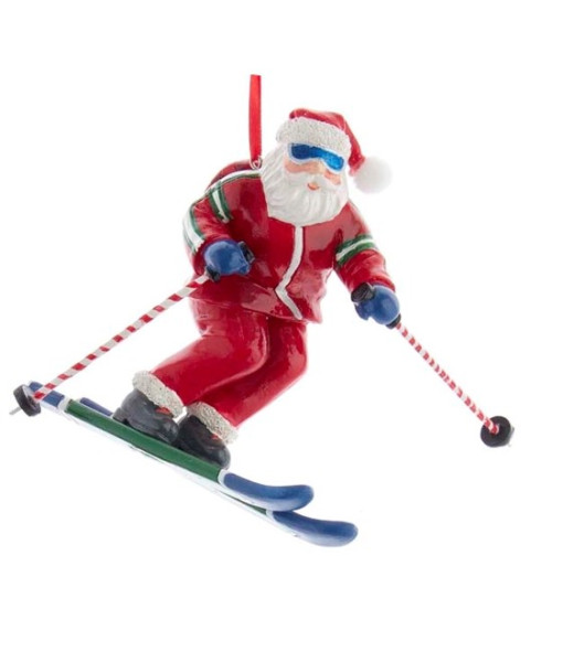 Ornament, Santa downhill skiing