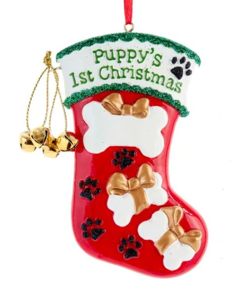 Puppy's 1st Xmas Stocking Ornament