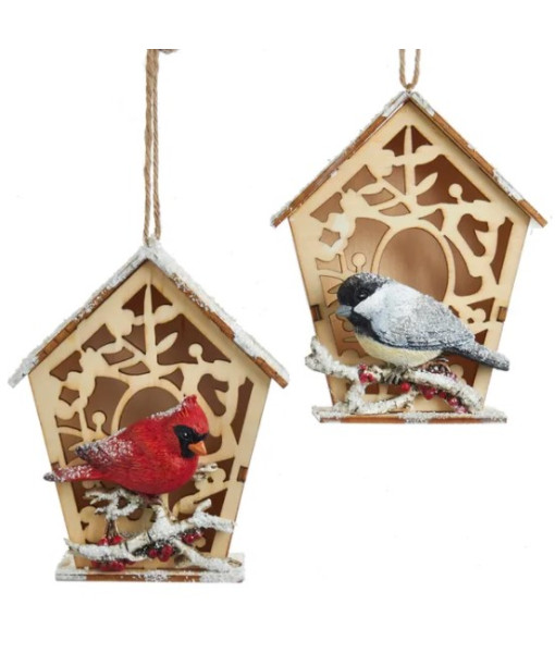 Chickadee with Birdhouse Ornament