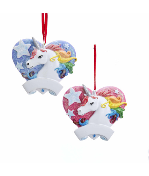 Unicorn with Red Heart Ornament