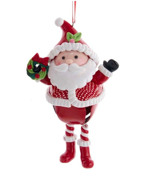 Santa with Dangling Legs Ornament