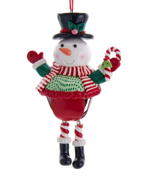 Snowman Dangling Legs Ornament